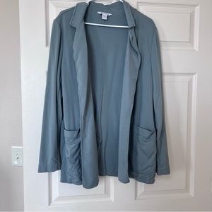Athleta slate blue blazer cardigan jacket